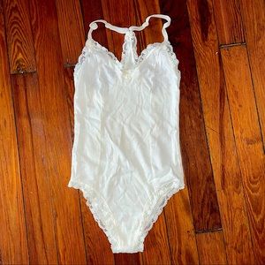 White Aerie Lace Bodysuit